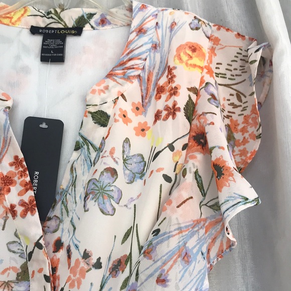 Robert Louis floral dress size large - Picture 3 of 7